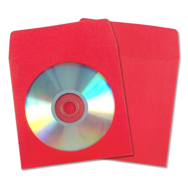 BestDuplicator Red Cd/DVD Paper Media Sleeves Enveloppes avec