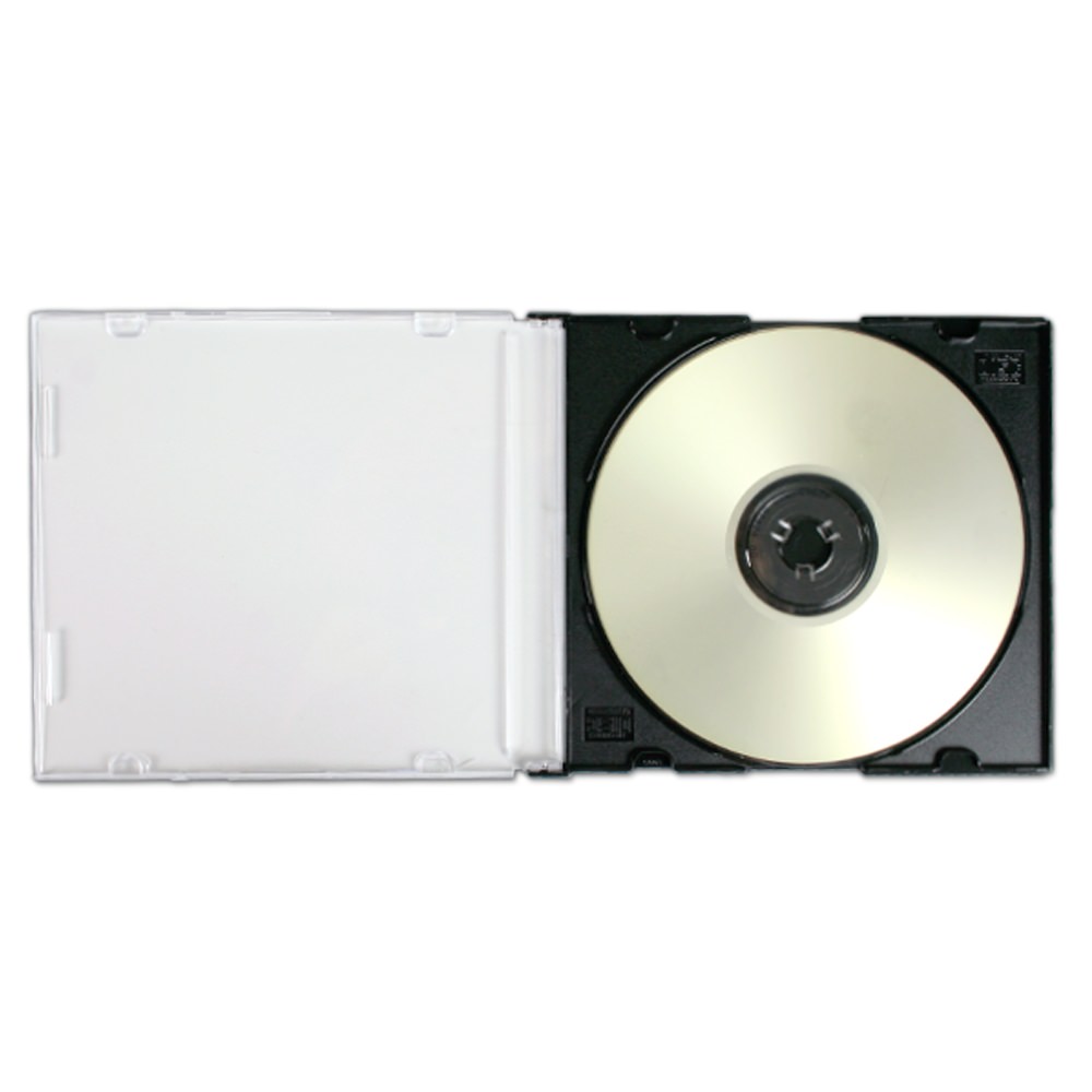 lava Briesje redden USDM Slim Jewel Case Single Disc Black Tray - CDROM2GO